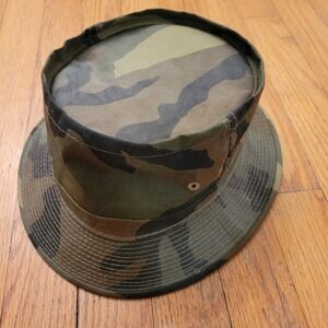 Vintage Duck Bay Woodland Camo Bucket Hat M Korea Made Hunting Fishing Outdoors